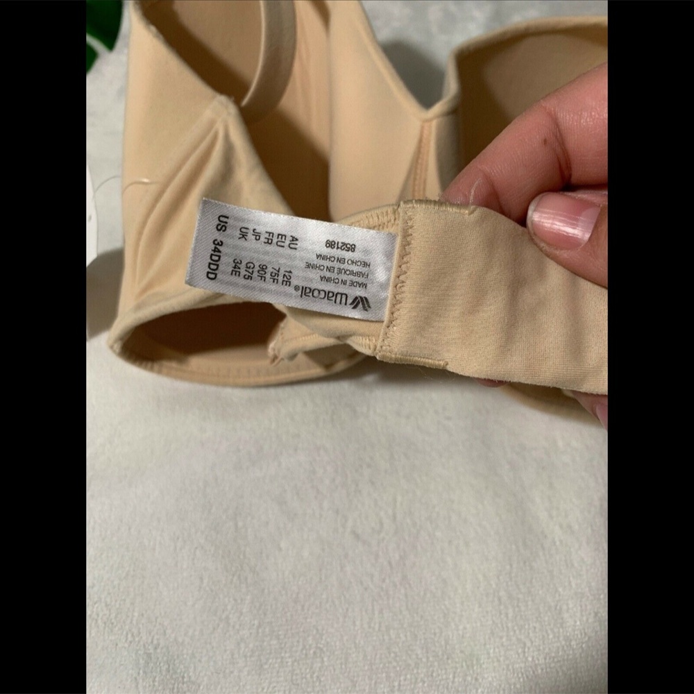 $65 Wacoal How Perfect No-Wire Contour‎ Bra in Nude [SZ 34DDD US ] - Picture 10 of 15
